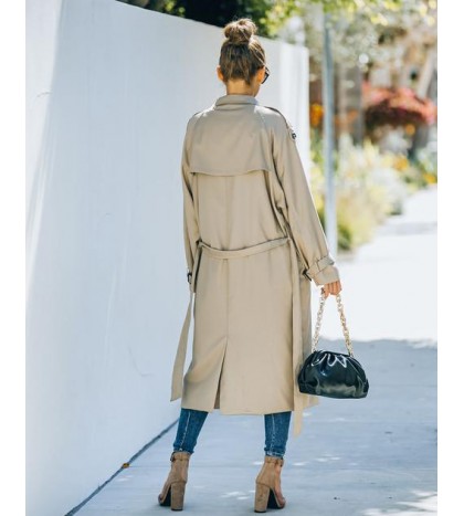 Schedule It Pocketed Relaxed Trench Coat