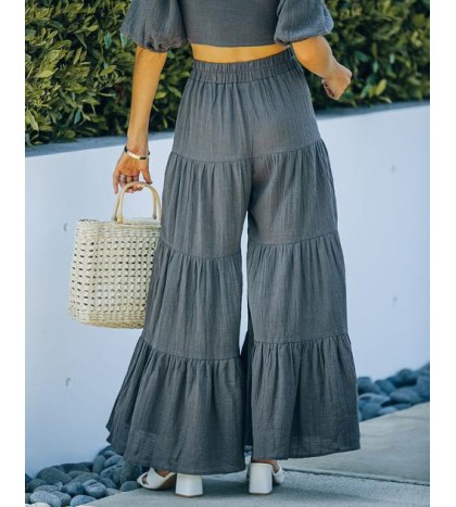 Greyson Cotton High Rise Tiered Pants