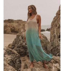 Sunstroke Cotton Ombre Cover-Up Maxi Dress